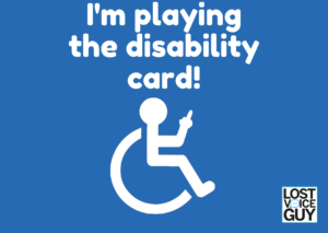 Disability card postcard